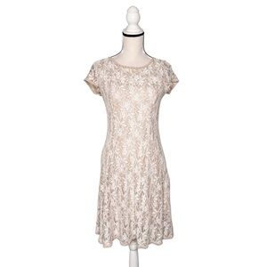 Sundance Ivory Lace Flare Dress Size S